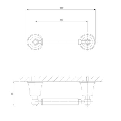 OMNIRES AL53510CR - Suporte de papel higiénico ART LINE cromado brilhante