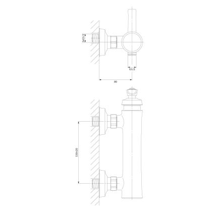 OMNIRES AM5240CR - Torneira de duche ARMANCE cromado brilhante