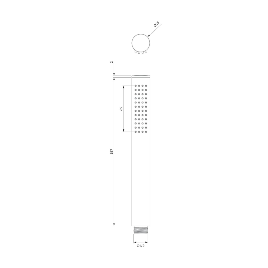 OMNIRES CONTOUR-RCR - Chuveiro de mão CONTOUR cromado brilhante
