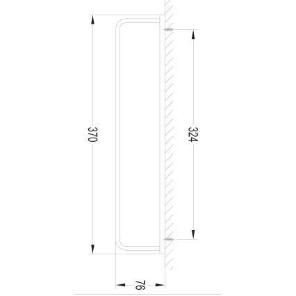 OMNIRES DA70230BL - Suporte de parede para toalha DARLING 37 cm semi-mate preto