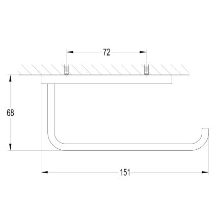 OMNIRES DA70510BL - Suporte de papel higiénico DARLING semi-mate preto