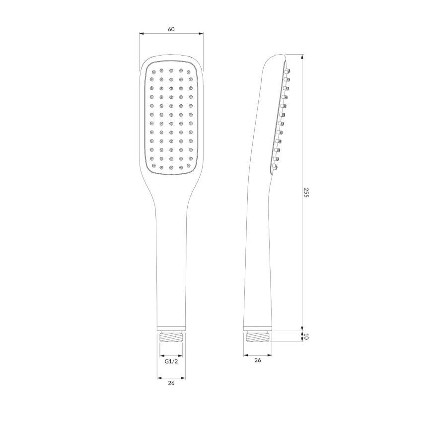 OMNIRES HUDSONX-PCR - Conjunto de chuveiro HUDSONX cromo brilhante