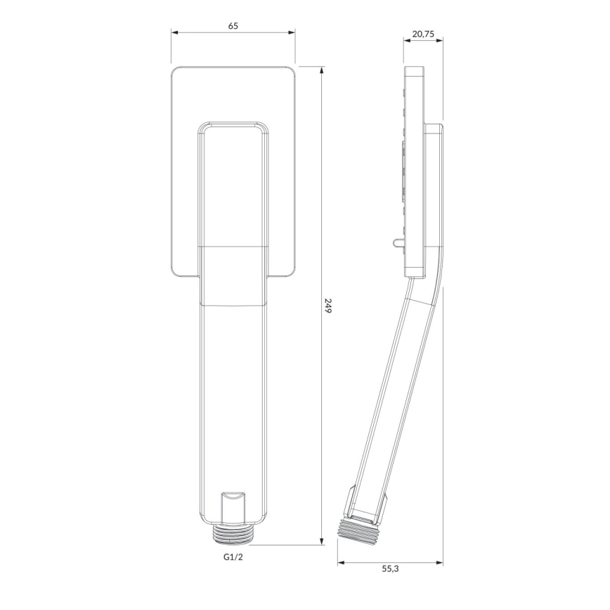 OMNIRES JIMJIM-RBL - Chuveiro de mão JIMJIM preto mate