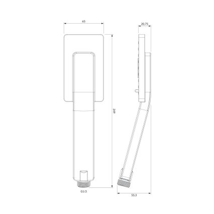 OMNIRES JIMJIM-RCR - Chuveiro de mão JIMJIM cromo brilhante