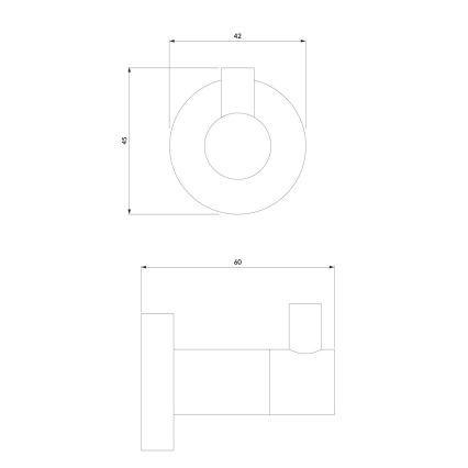 OMNIRES MP60110CR - Gancho de parede MODERN PROJECT cromado brilhante