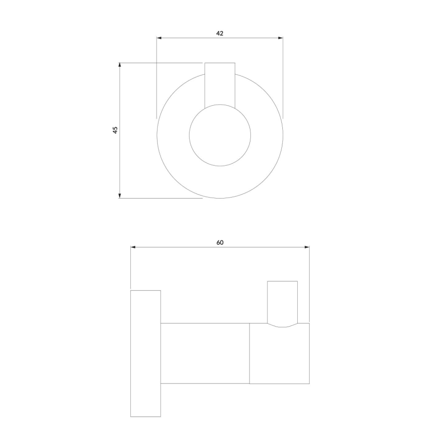 OMNIRES MP60110CR - Gancho de parede MODERN PROJECT cromado brilhante