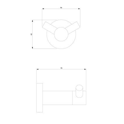 OMNIRES MP60120CR - Gancho de parede MODERN PROJECT cromado brilhante
