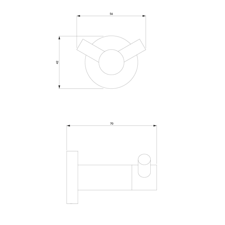 OMNIRES MP60120CR - Gancho de parede MODERN PROJECT cromado brilhante