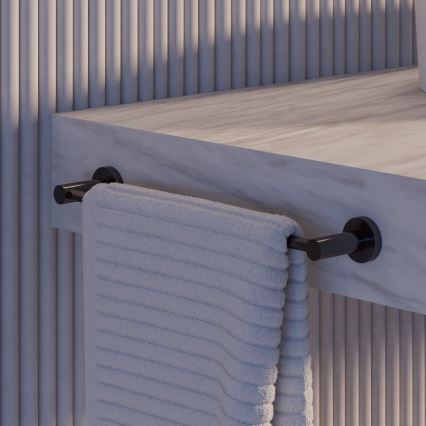 OMNIRES MP60214AT - Suporte de parede para toalha MODERN PROJECT 40 cm mate preto