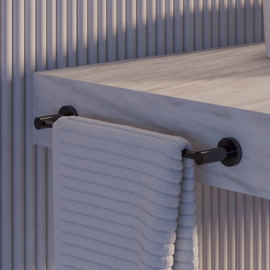 OMNIRES MP60214AT - Suporte de parede para toalha MODERN PROJECT 40 cm mate preto