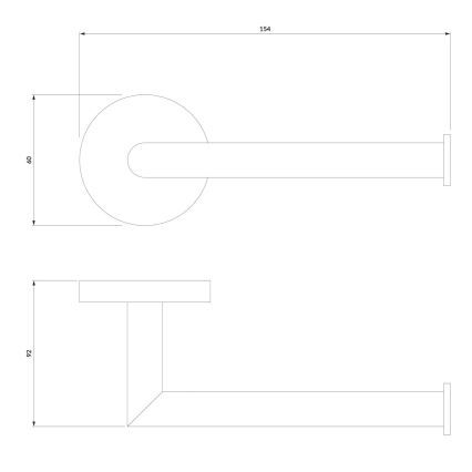 OMNIRES MP60510BL - Suporte de papel higiénico MODERN PROJECT mate preto