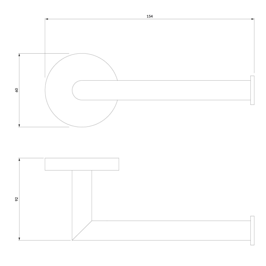 OMNIRES MP60510BL - Suporte de papel higiénico MODERN PROJECT mate preto