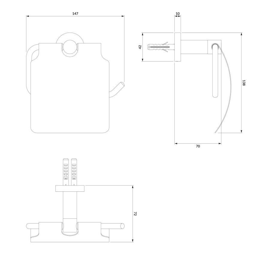 OMNIRES MP60520CR - Suporte de papel higiénico MODERN PROJECT cromado brilhante