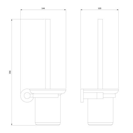OMNIRES MP60620BL - Piaçaba de parede MODERN PROJECT mate preto