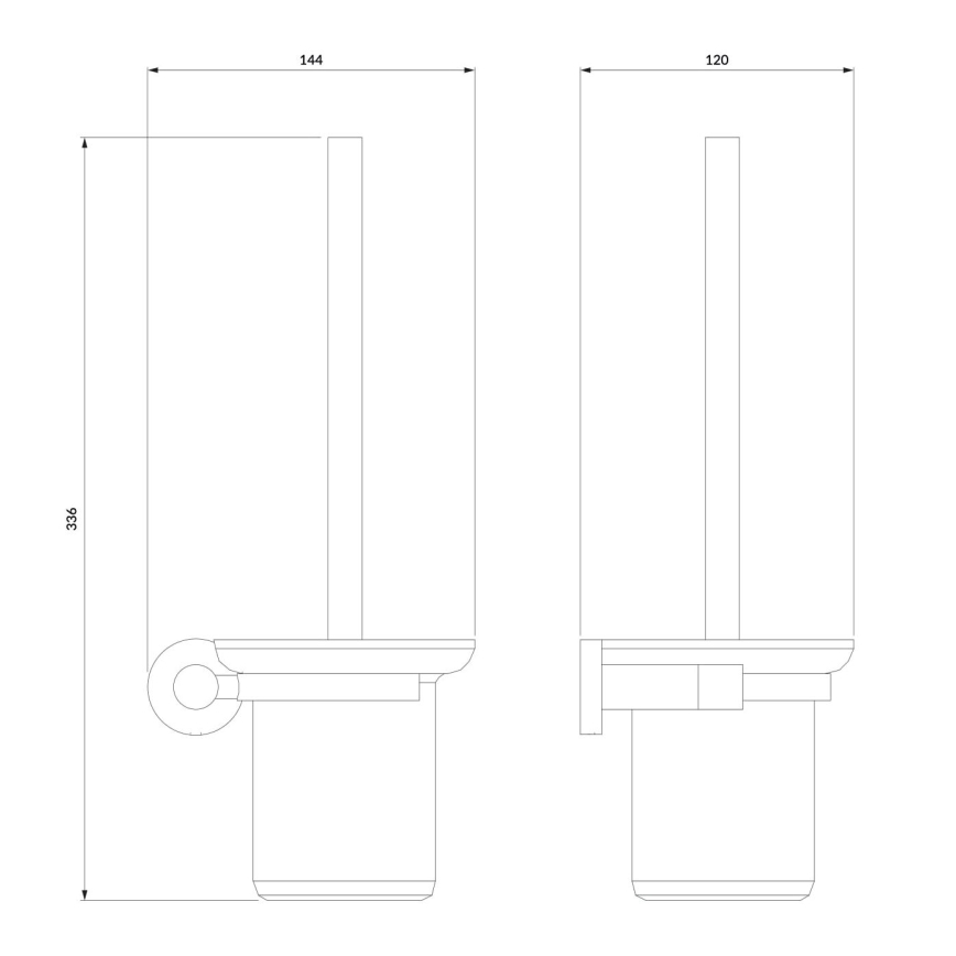 OMNIRES MP60620BL - Piaçaba de parede MODERN PROJECT mate preto