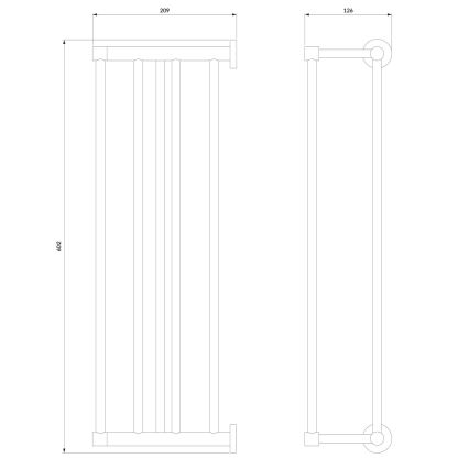 OMNIRES MP60920CR - Suporte de parede para toalha MODERN PROJECT 60 cm cromado brilhante