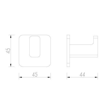 OMNIRES NL80115BL - Gancho de parede NELSON mate preto
