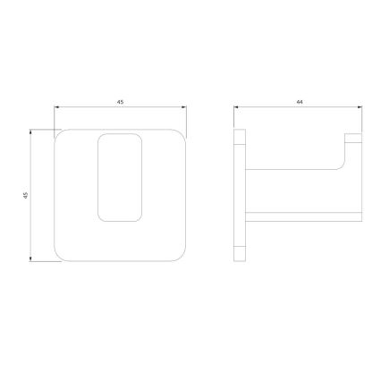 OMNIRES NL80115CR - Gancho de parede NELSON cromado brilhante