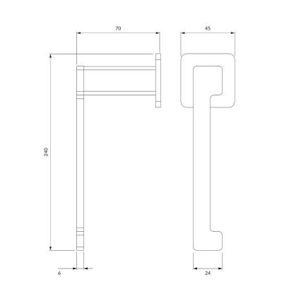 OMNIRES NL80510CR - Suporte de papel higiénico NELSON cromado brilhante