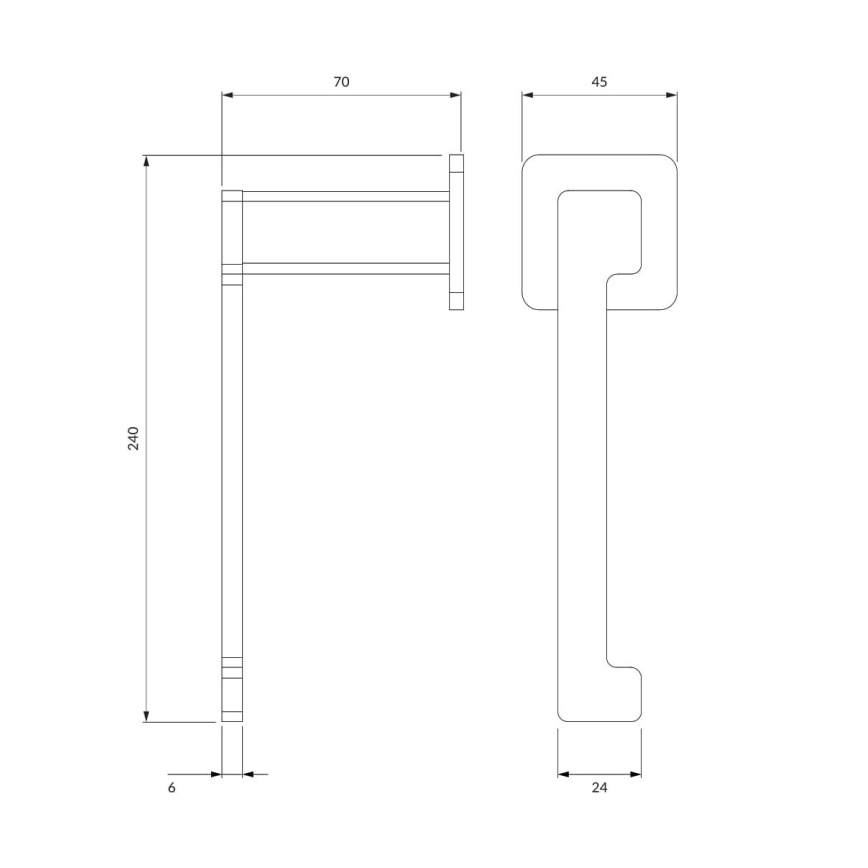 OMNIRES NL80510CR - Suporte de papel higiénico NELSON cromado brilhante