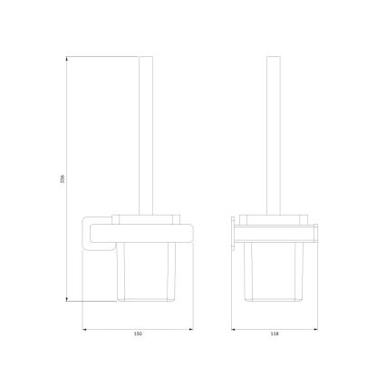 OMNIRES NL80620CR - Piaçaba de parede NELSON cromado brilhante