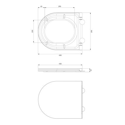 OMNIRES OTTAWADEBP - Assento de sanita SoftClose OTTAWA duroplast/branco brilhante