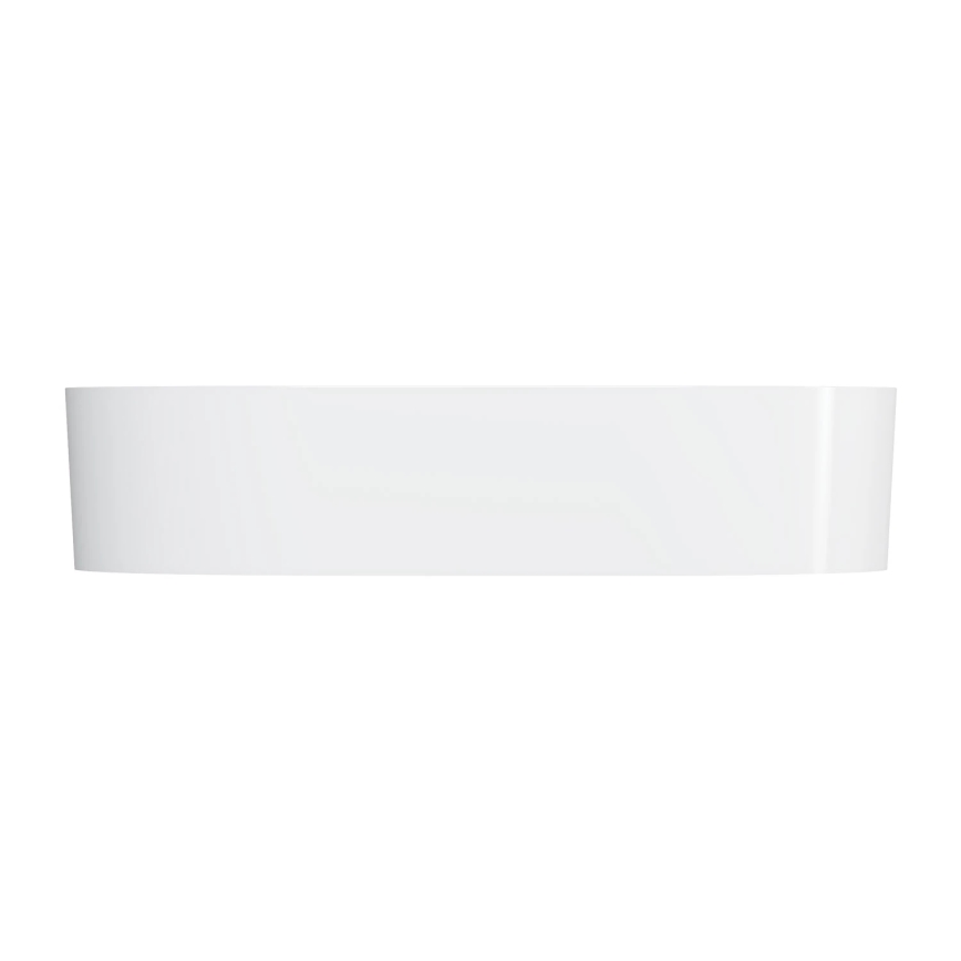 OMNIRES OVOUNBP - Lavatório de sobrepor OVO 55x36 cm dolomita/branco brilhante