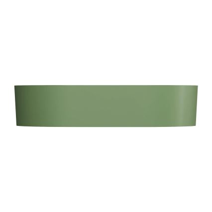 OMNIRES OVOUNOL - Lavatório de sobrepor OVO 55x36 cm dolomito/oliva mate