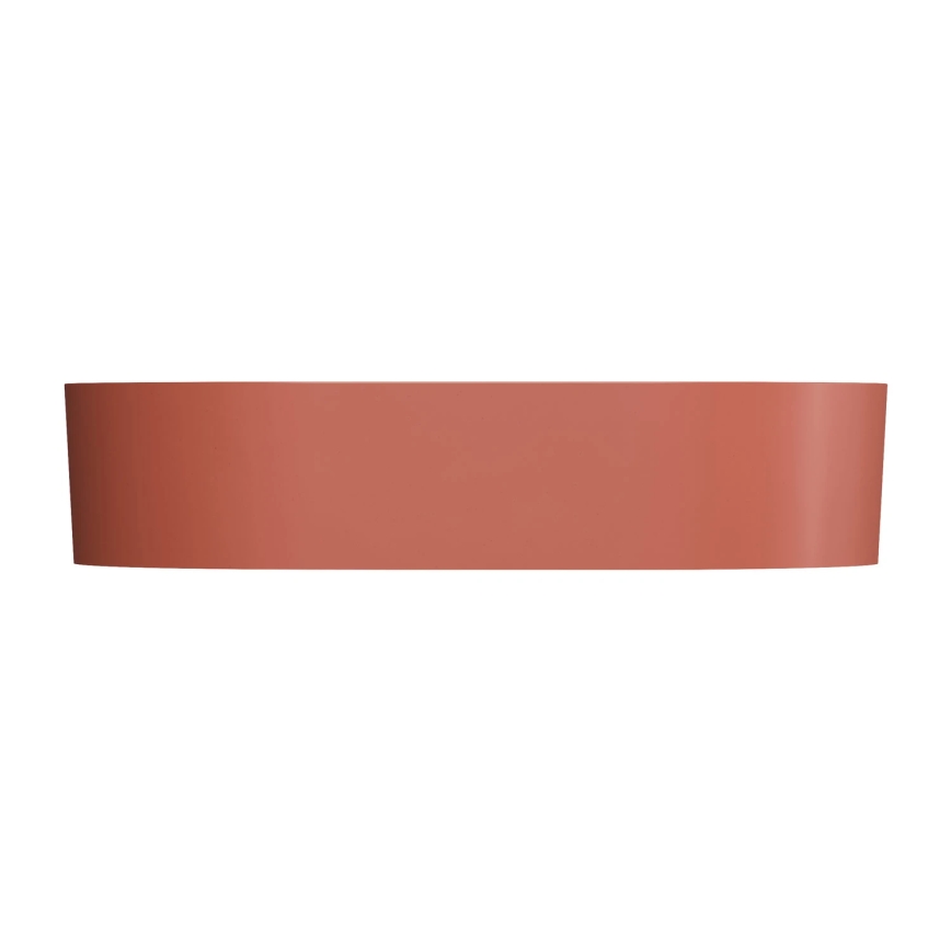 OMNIRES OVOUNTE - Lavatório de bancada OVO 55x36 cm dolomito/terracota fosca