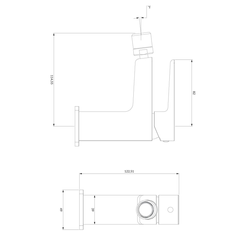OMNIRES PM7420BL - Torneira de bidé PARMA 12,25 cm mate preto