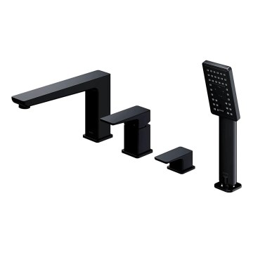 OMNIRES PM7432BL - Torneira de banheira 4 orifícios PARMA mate preto