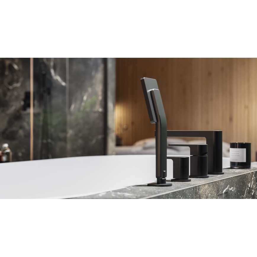 OMNIRES PM7432BL - Torneira de banheira 4 orifícios PARMA mate preto