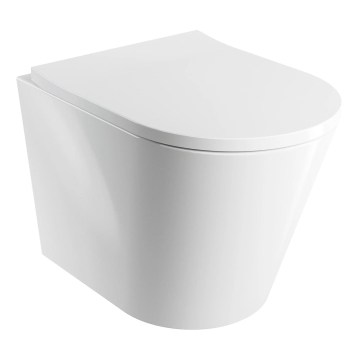OMNIRES TAMPAMWBP - Vaso sanitário suspenso TAMPA com assento SoftClose, cerâmica, branco brilhante