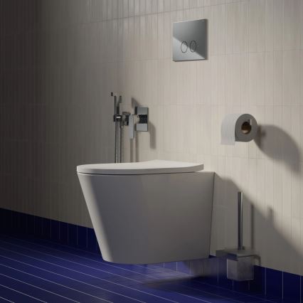 OMNIRES TAMPAMWBP - Vaso sanitário suspenso TAMPA com assento SoftClose, cerâmica, branco brilhante