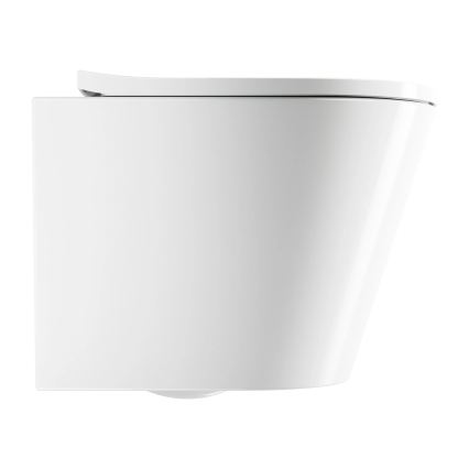 OMNIRES TAMPAMWBP - Vaso sanitário suspenso TAMPA com assento SoftClose, cerâmica, branco brilhante