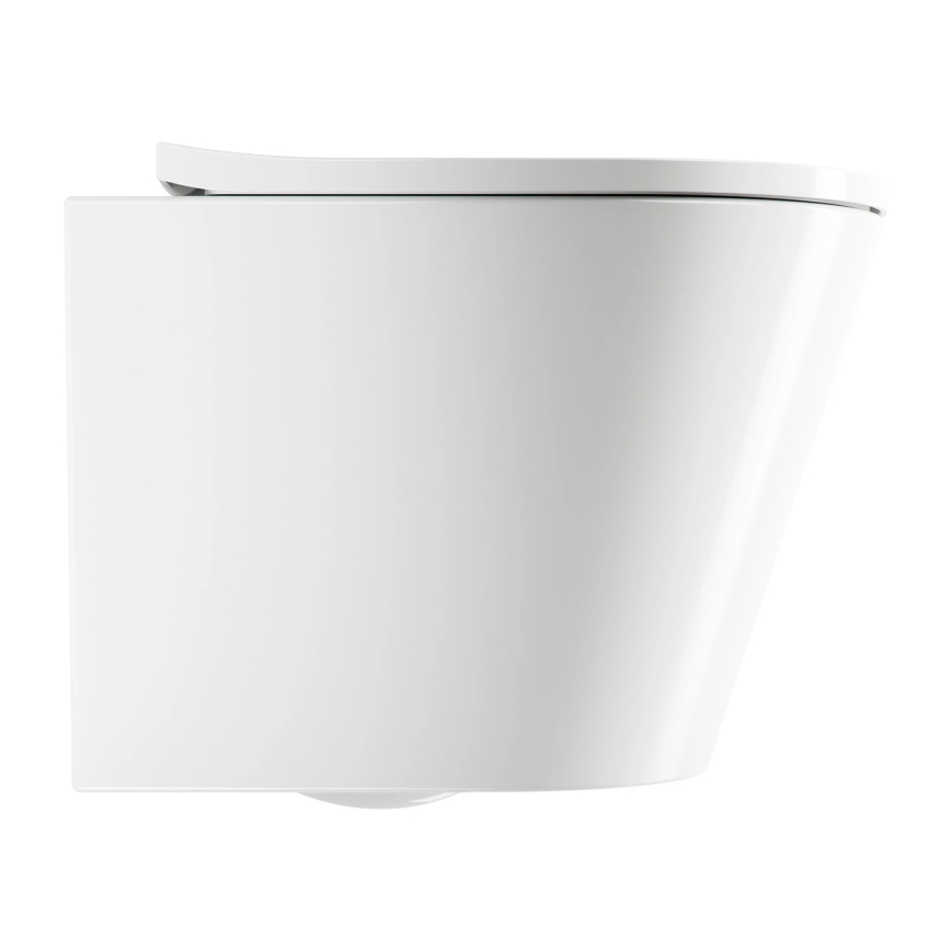 OMNIRES TAMPAMWBP - Vaso sanitário suspenso TAMPA com assento SoftClose, cerâmica, branco brilhante