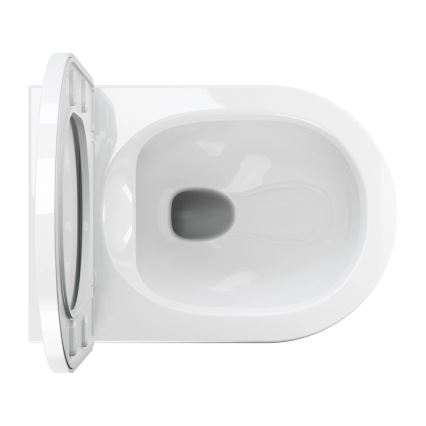OMNIRES TAMPAMWBP - Vaso sanitário suspenso TAMPA com assento SoftClose, cerâmica, branco brilhante