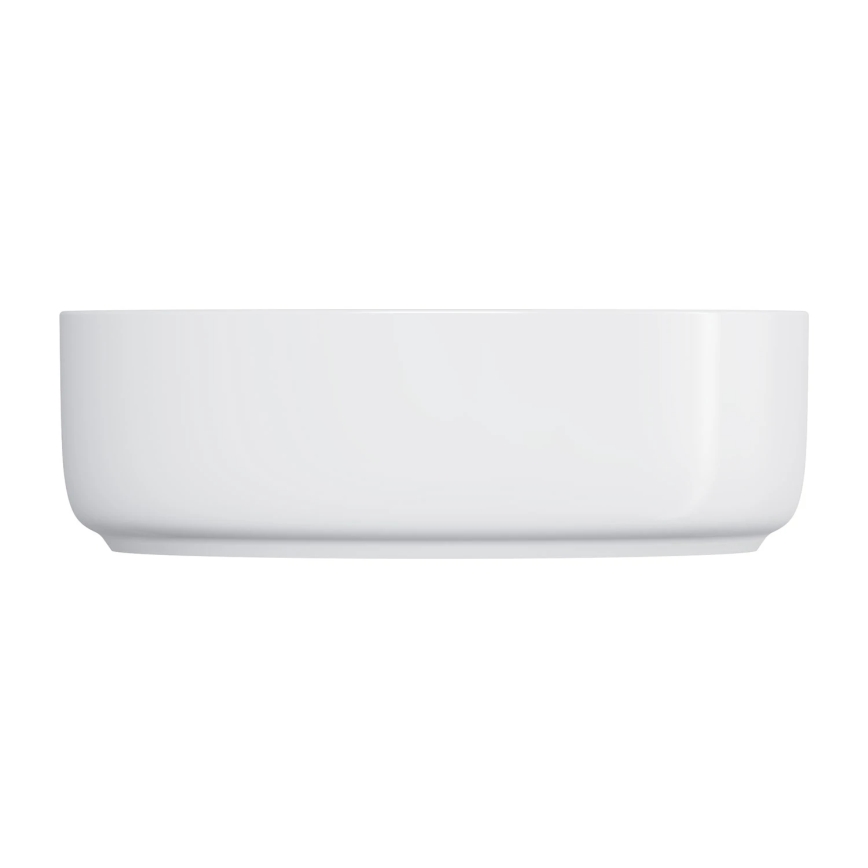 OMNIRES TULSA355BP - Lavatório de sobrepor TULSA Ø 36 cm cerâmica / branco brilhante