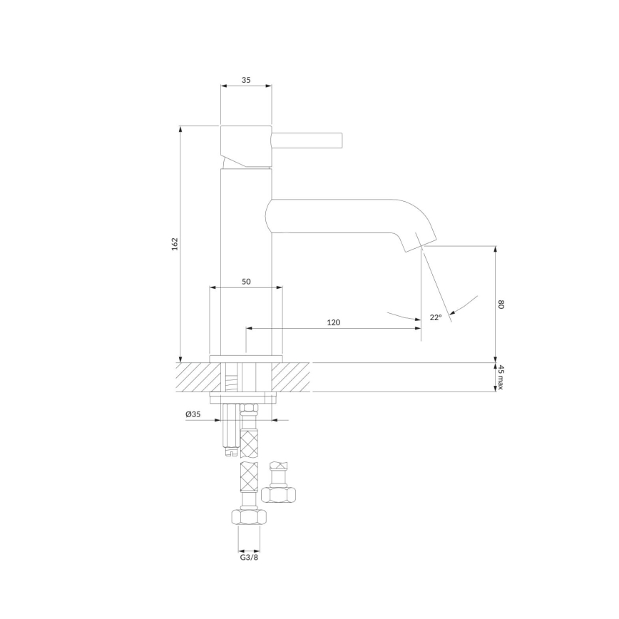 OMNIRES Y1210NCR - Torneira do lavatório Y 16,2 cm cromado brilhante
