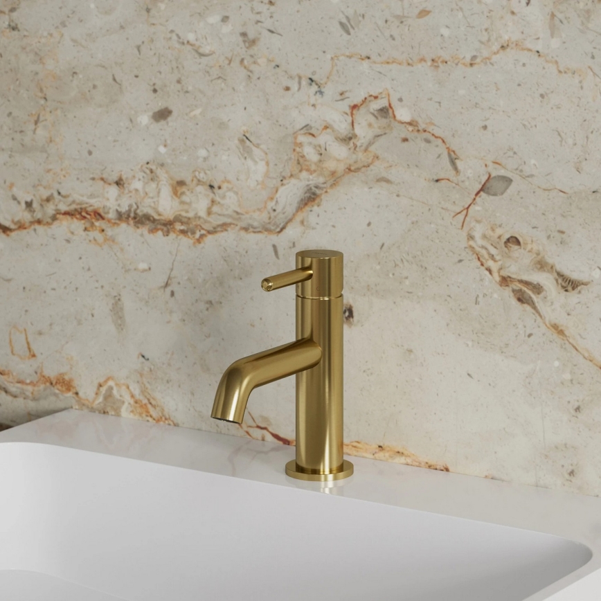 OMNIRES Y1210NGLB - Torneira de lavatório Y 16,2 cm, acabamento dourado escovado