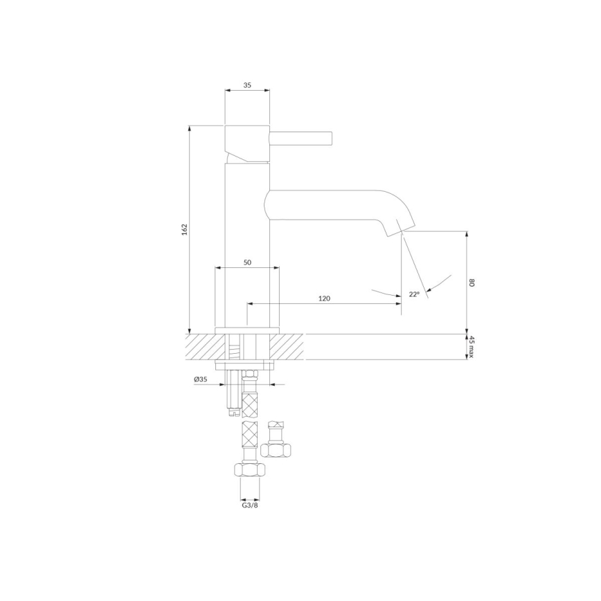 OMNIRES Y1210NGR - Torneira do lavatório Y 16,2 cm escovado grafite