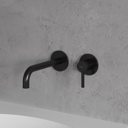 OMNIRES Y1215HLBL - Misturadora de lavatório para instalação embutida Y preto semi-mate