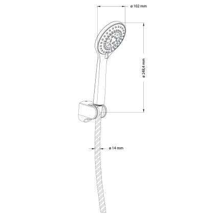 OMNIRES YOSEMITE-PCR - Conjunto de chuveiro YOSEMITE cromo brilhante