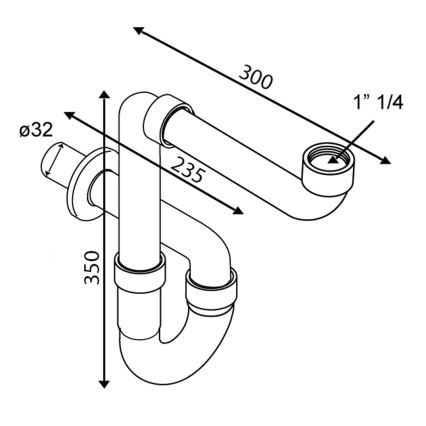 Omp tea - Sifão para lavatório com acabamento cromado brilhante