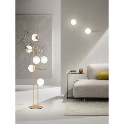 Ondaluce - Aplique de parede JEWEL 1xE14/10W/230V dourado/branco