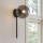 Ondaluce - Aplique de parede JEWEL 1xE14/10W/230V preto/fumado