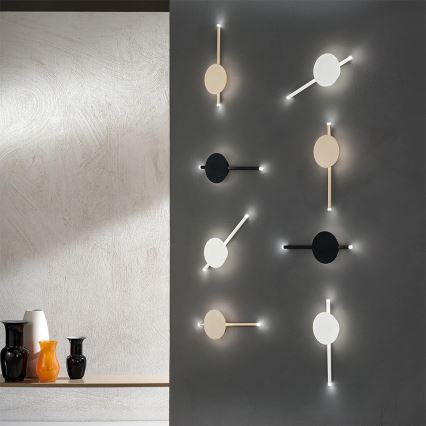 Ondaluce - Aplique de parede LED dimerizável JAMES LED/16W/230V preto