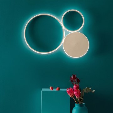 Ondaluce - Aplique de parede LED dimerizável POIS LED/42W/230V dourado