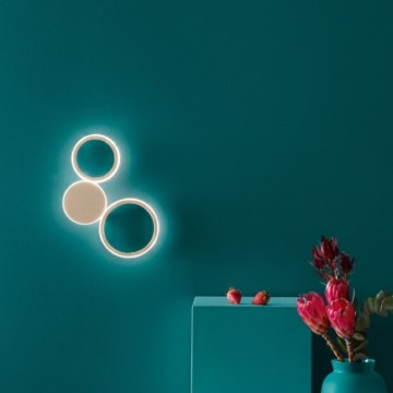 Ondaluce - Aplique de parede LED POIS LED/20W/230V dourado