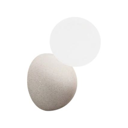 Ondaluce - Aplique de parede ROCK 1xG9/7W/230V betão/branco